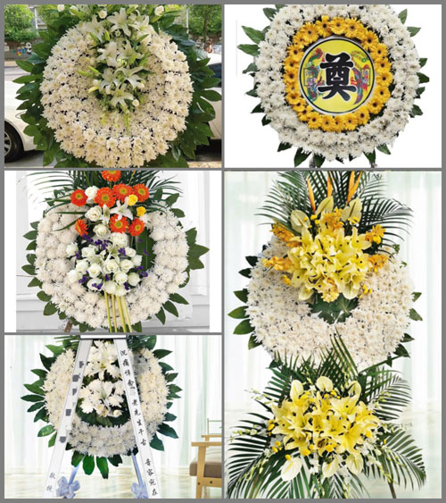 广西河池天蛾县纳直乡花圈速递