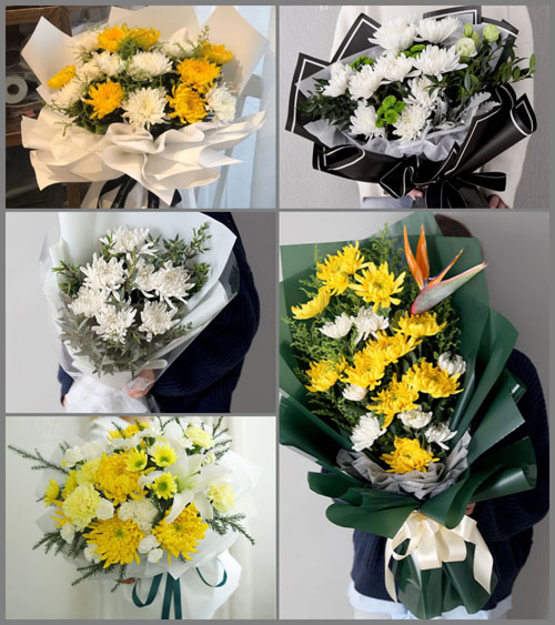 广西河池天蛾县纳直乡白事花束代送